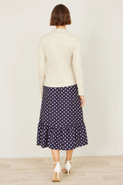 Yumi Beige Stretch Cotton Blazer