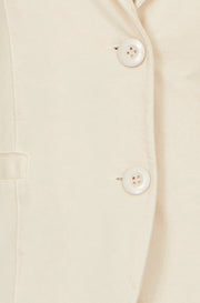 Yumi Beige Stretch Cotton Blazer