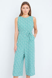 Yumi Green Ditsy Culotte Jumpsuit