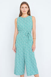 Yumi Green Ditsy Culotte Jumpsuit