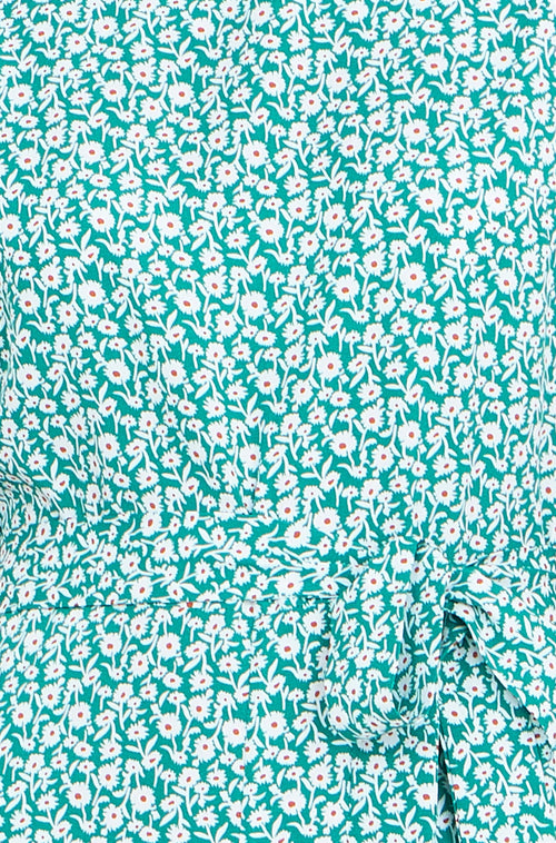 Yumi Green Ditsy Culotte Jumpsuit