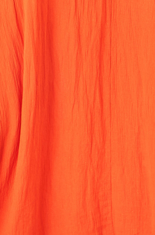 Yumi Orange Viscose Maxi Beach Dress