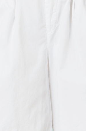 Yumi White Cotton Bermuda Shorts