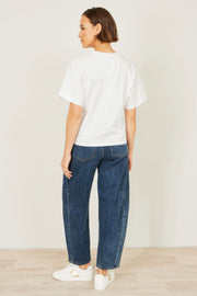 Yumi White Costa Rica Cotton T Shirt