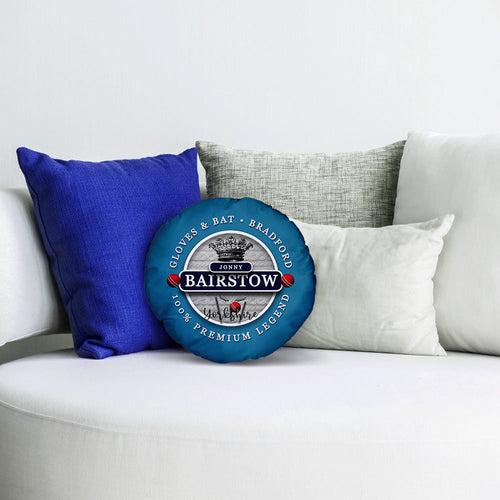 Yorkshire Cricket Jonny  - Legend Collection - Circle Cushion 14"