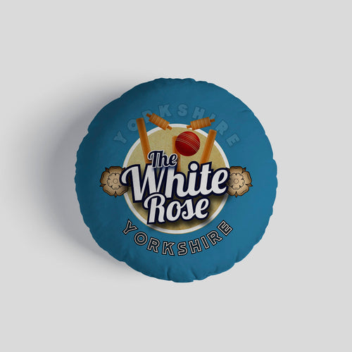 Yorkshire Cricket Rose  - Legend Collection - Circle Cushion 14"