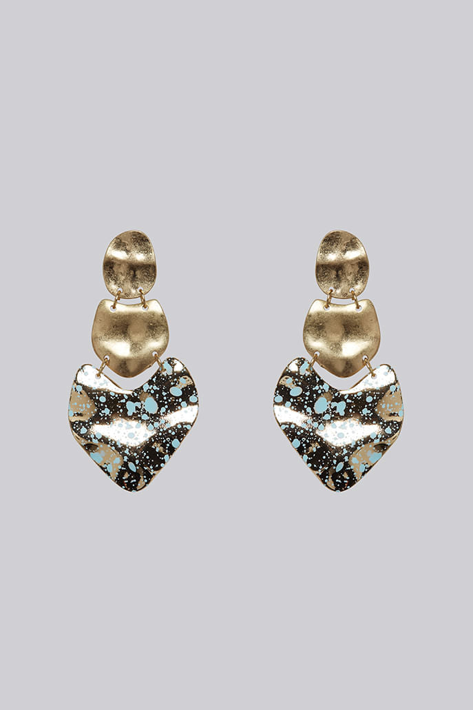 Asher Gold Large Pendant Earrings