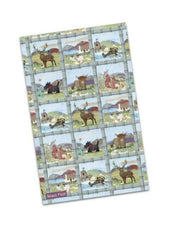 Emma Ball "Abigail Mill Tweedie Highland Cow", Pure cotton tea towel. UK printed