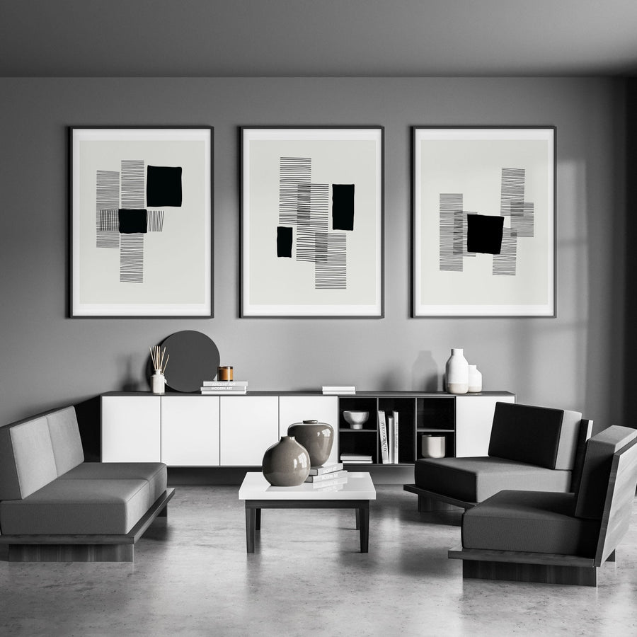 Abstract Art Painting | Set of 3 Abstract Wall art Prints