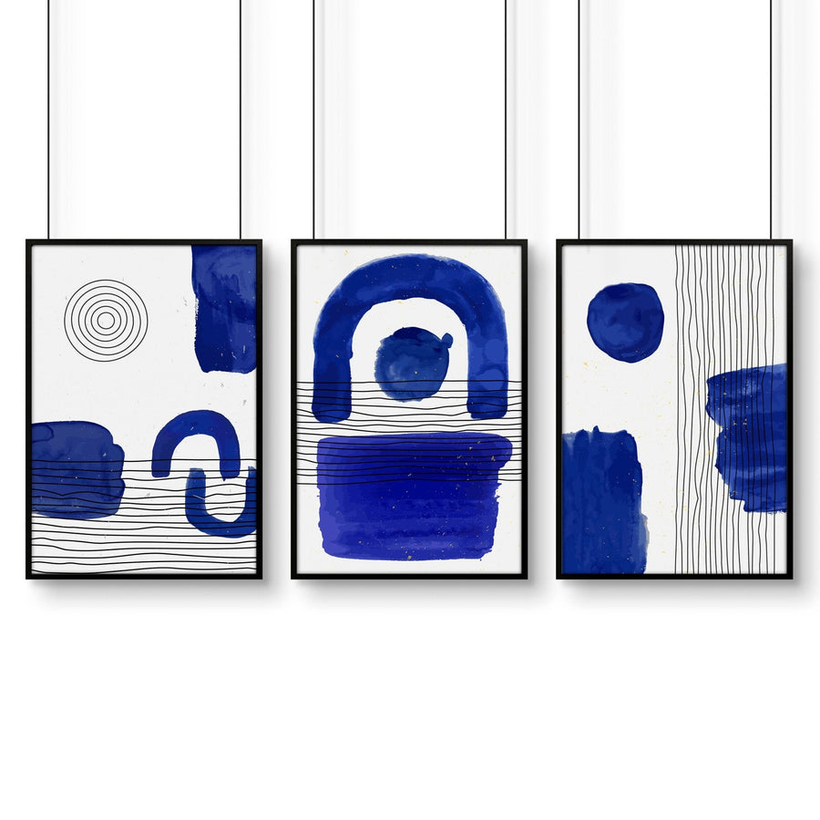 Abstract Art Print | Set of 3 Abstract Wall art Prints