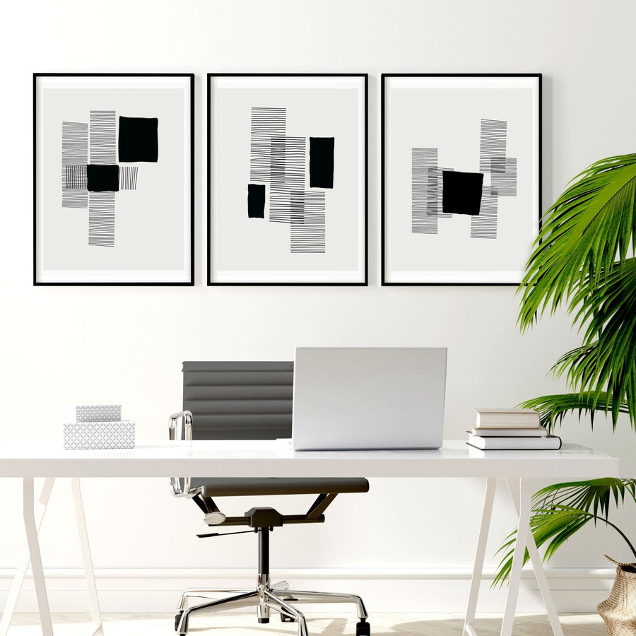 Abstract Artwork Prints | Set of 3 Abstract Wall art Prints