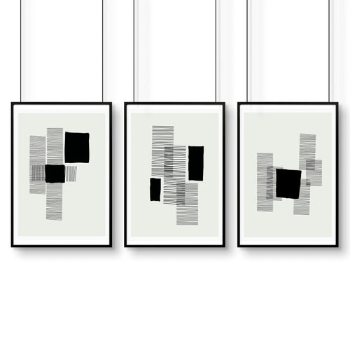 Abstract Artwork Prints | Set of 3 Abstract Wall art Prints
