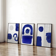 Abstract Framed Wall Art | Set of 3 Abstract Wall art Prints