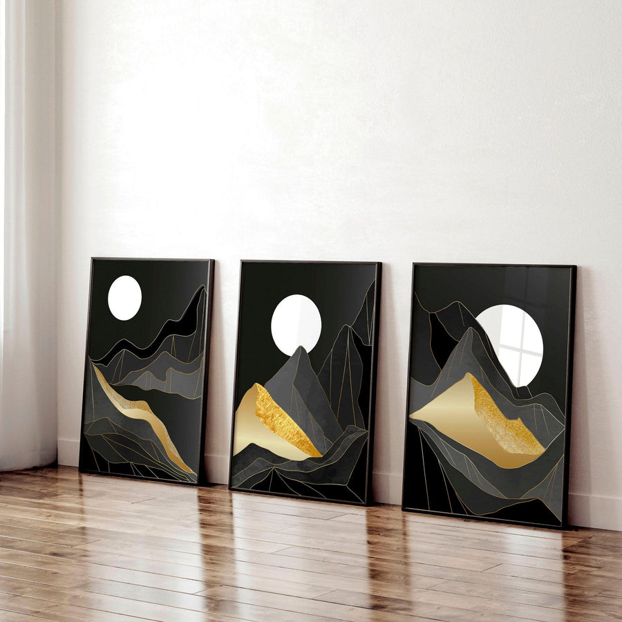 Abstract landscape | set of 3 wall art prints