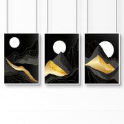 Abstract landscape | set of 3 wall art prints