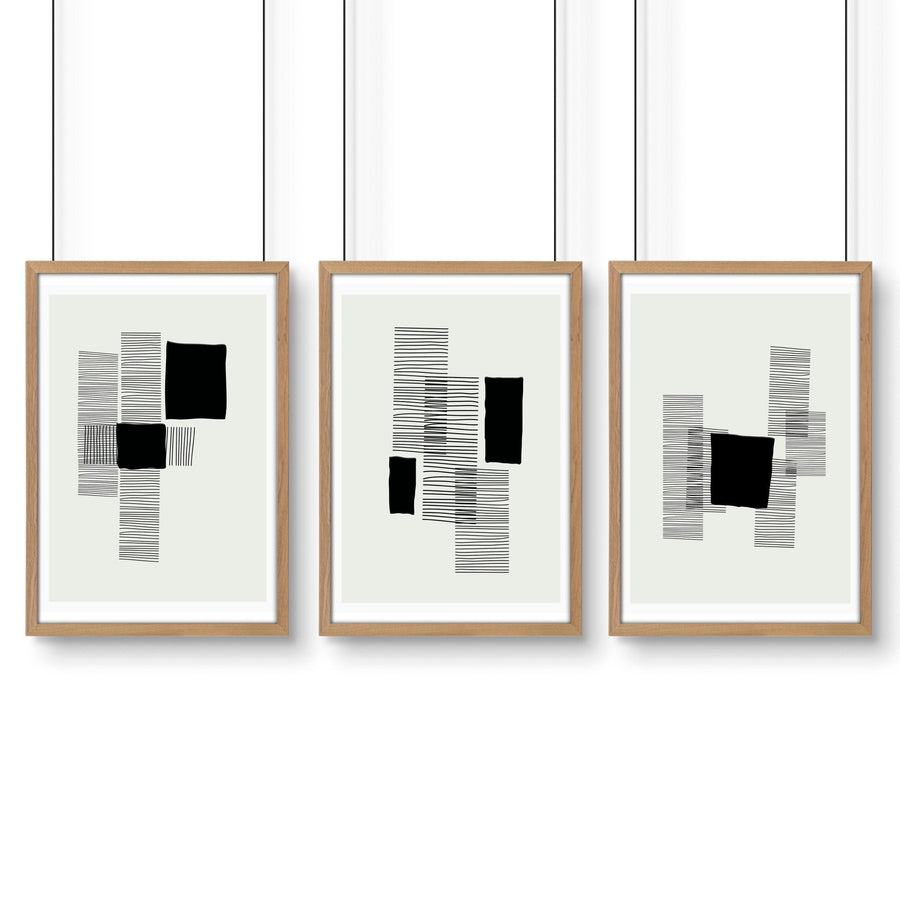 Abstract Wall Art For Bedroom | Set of 3 Abstract Wall art Prints