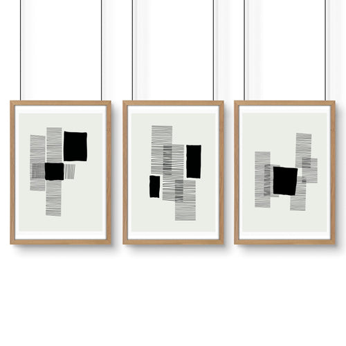 Abstract Wall Art For Bedroom | Set of 3 Abstract Wall art Prints