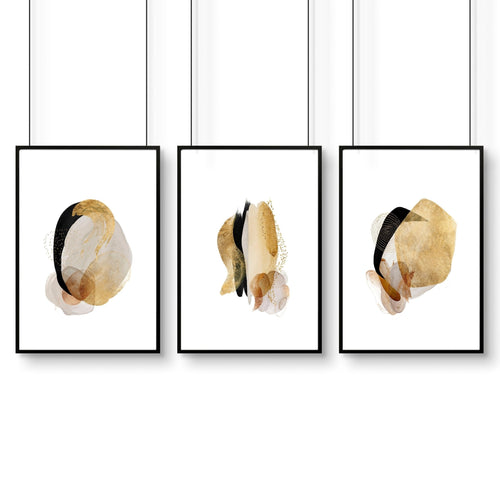 Abstract wall art for office | set of 3 wall art prints