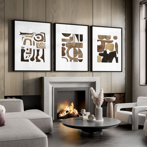 Abstract Wall Art Painting | Set of 3 wall art prints
