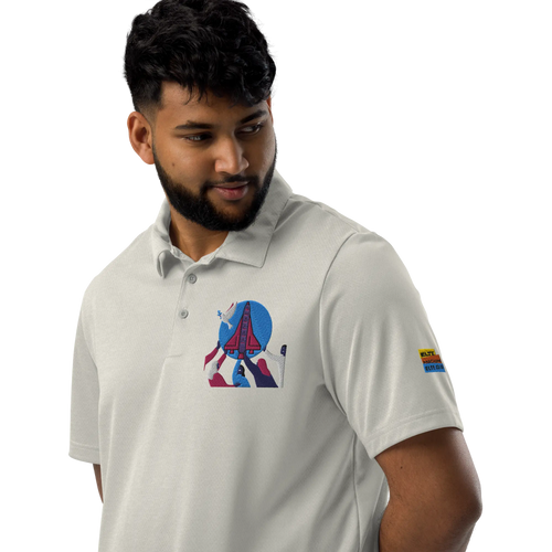 adidas space-dyed polo