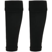 Sock Stack Adults Black Football Leg Sleeve Socks Compression Support Over Shin Pads