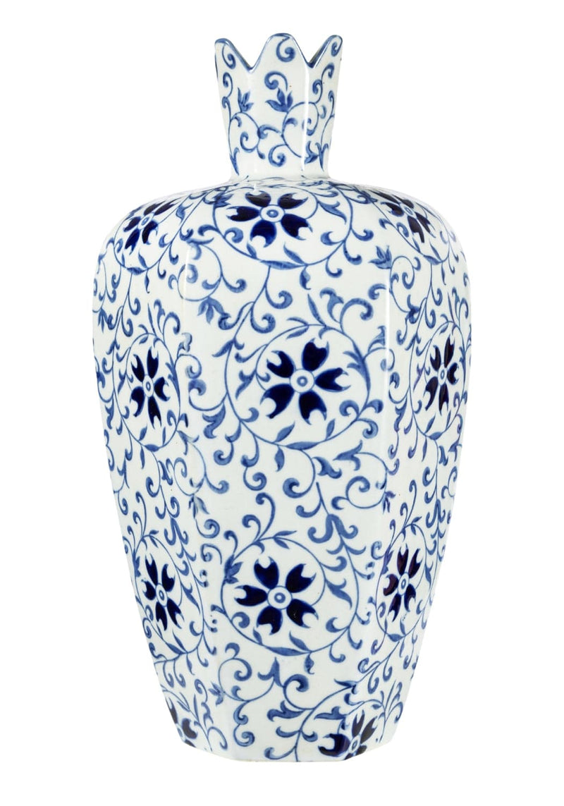 Alice Modern Chinese Blue and White Bottle Delft Vase