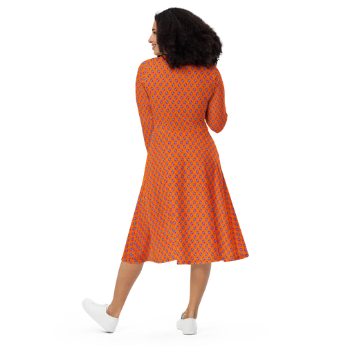 Hour Glass long sleeve midi dress
