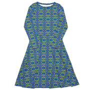 Direct long sleeve midi dress