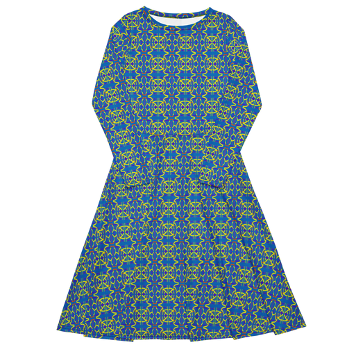 Direct long sleeve midi dress