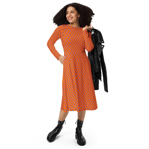 Hour Glass long sleeve midi dress