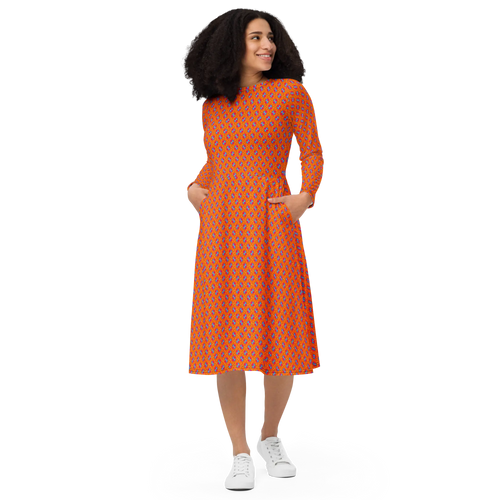 Hour Glass long sleeve midi dress