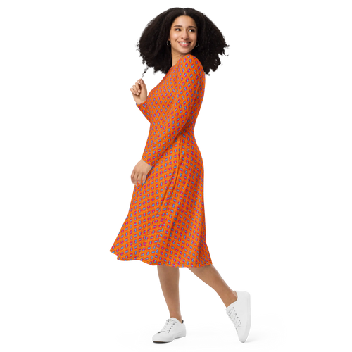 Hour Glass long sleeve midi dress