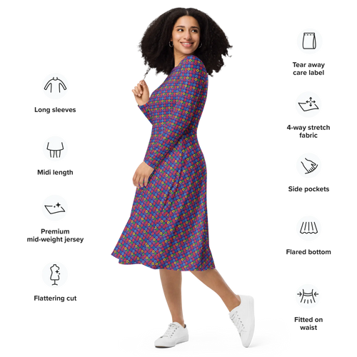 Creator long sleeve midi dress