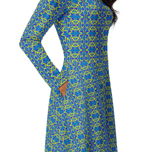 Direct long sleeve midi dress