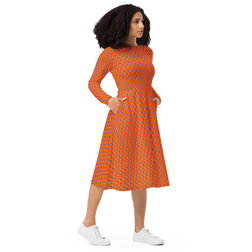 Hour Glass long sleeve midi dress
