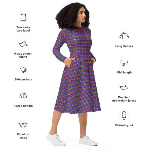 Creator long sleeve midi dress