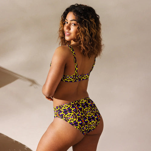 Direct Recycled high-waisted bikini