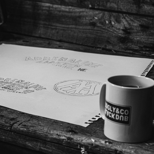 BD x UG Black Mug