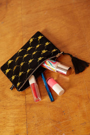 Bee Print Velvet Make Up Bag