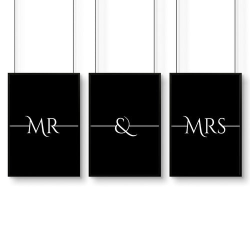 Anniversary wedding gifts | set of 3 wall art prints