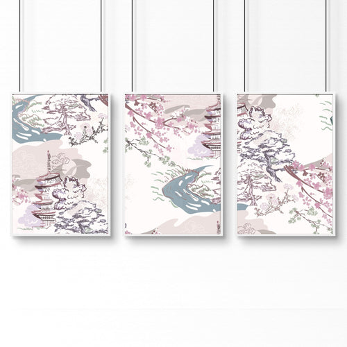Art for a bathroom | set of 3 wall prints