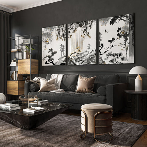 Art Living Room Wall | Set of 3 wall art prints