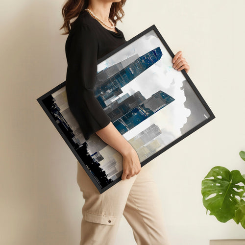 Art Prints Contemporary | Set of 3 Urban Skyscrapers Wall art Prints