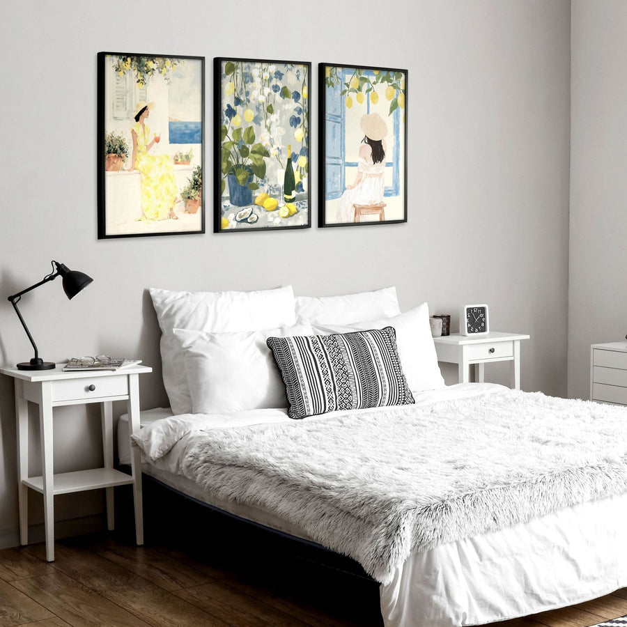 Art Prints In Frames | Set of 3 Italian Lifestyle Wall art Prints