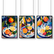 Artwork For Kitchen | Set of 3 Citrus Wall art Prints