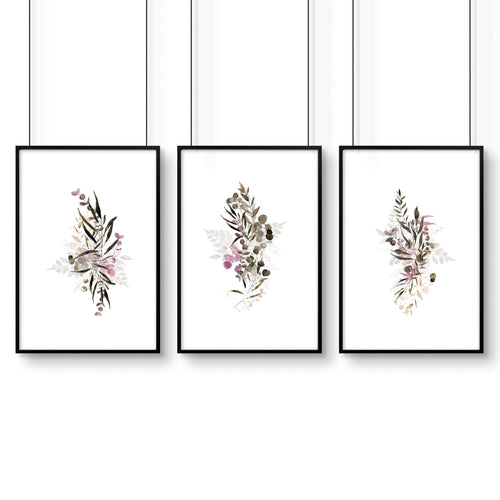 Artwork for kitchens | set of 3 Boho Chic wall art prints