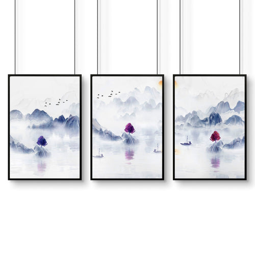 Artwork for the office | set of 3 framed wall art