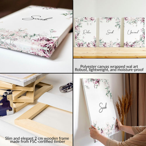 Artwork In Bathroom | Set of 3 wall art prints