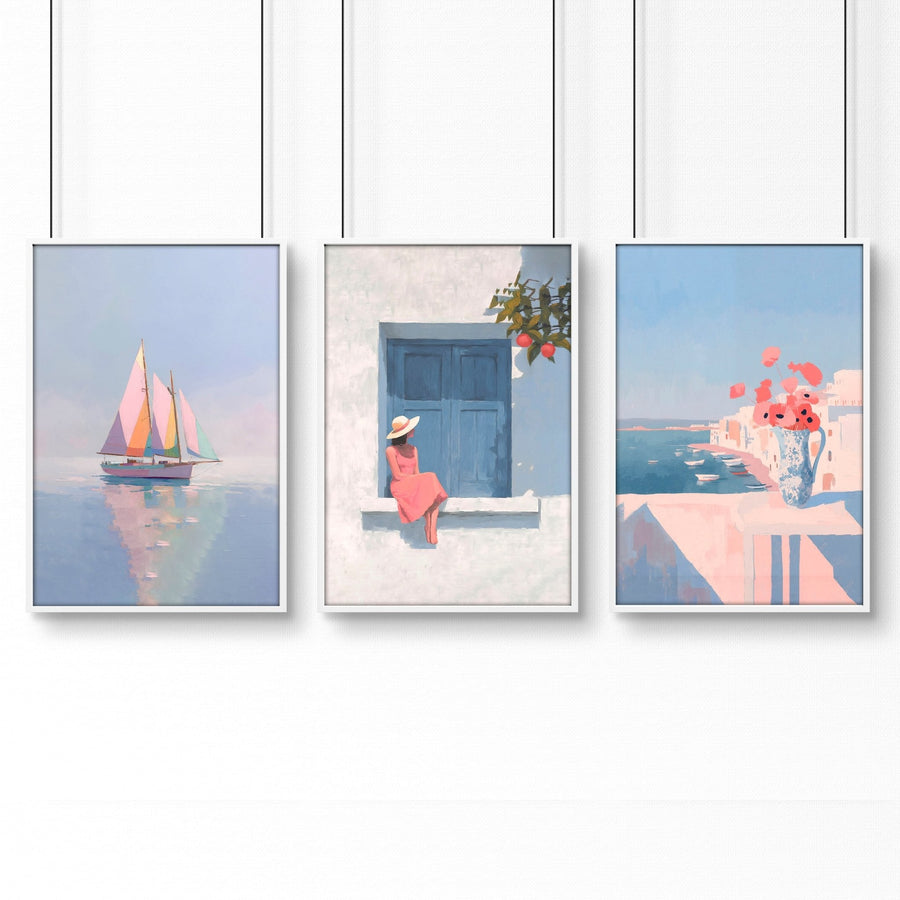 Artwork With Frames | Set of 3 Italian Lifestyle Wall art Prints