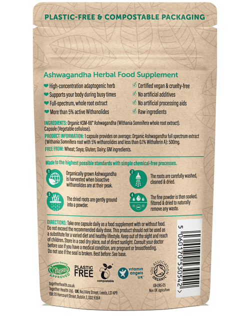 Ashwagandha Supplement – Organic – 30 Capsules